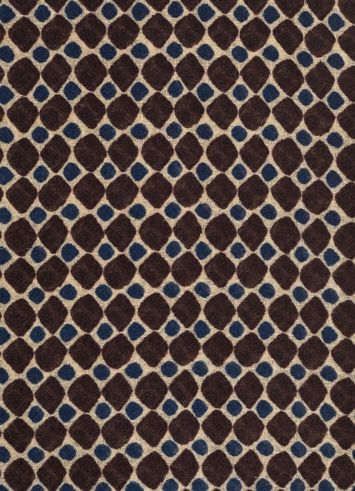 Gerard Darel Sany sjaal van wol en zijde met grafische print - detail 2 bruin