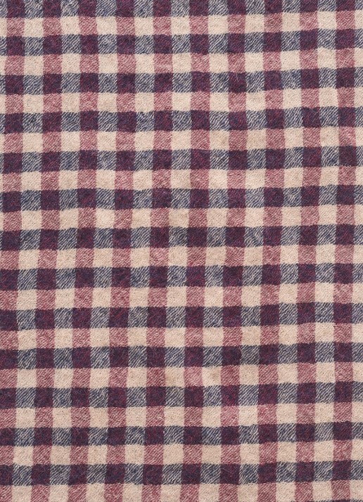 Gerard Darel Silvia sjaal van wol met ruit dessin - detail 3 bordeauxrood