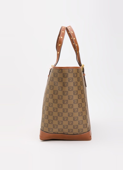 Gerard Darel Simple Bag schoudertas van canvas met details van leer  - detail 3 bruin