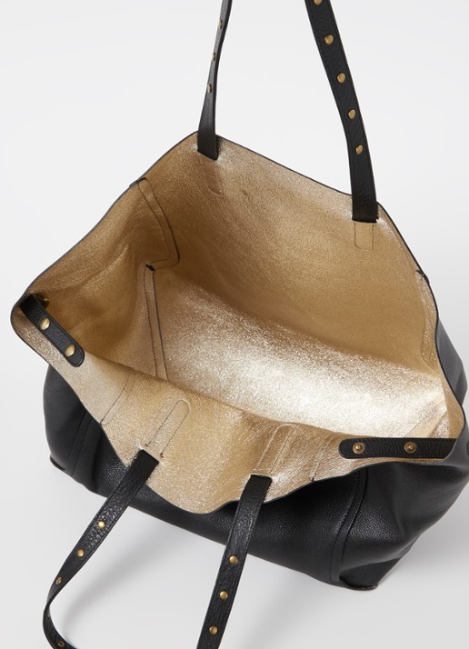 Gerard Darel Simple Two shopper van leer met uitneembaar etui - detail 2 zwart