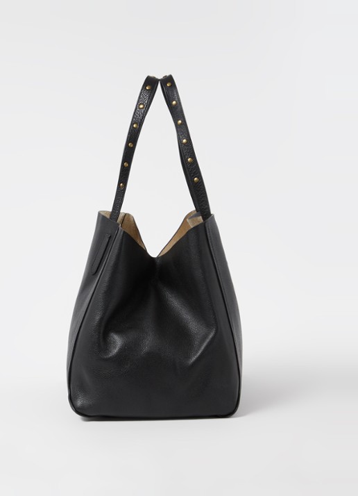 Gerard Darel Simple Two shopper van leer met uitneembaar etui - detail 3 zwart