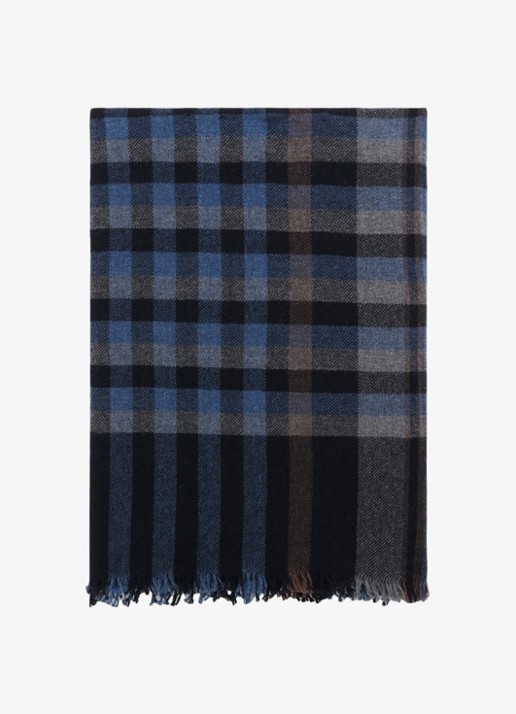 Gerard Darel Sissy sjaal van wol met ruitdessin