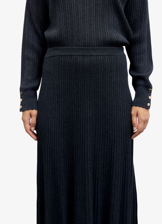 Gerard Darel Tati fijngebreide midi rok in wolblend
