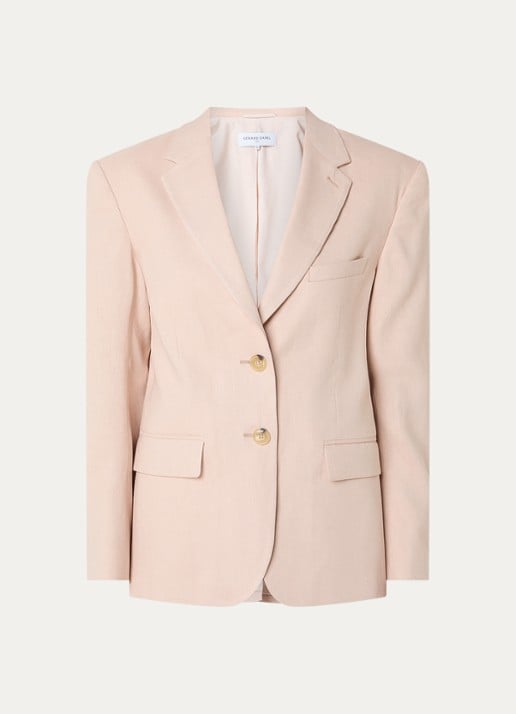 Gerard Darel Tazia blazer in linnenblend  - voorkant 3 lichtroze