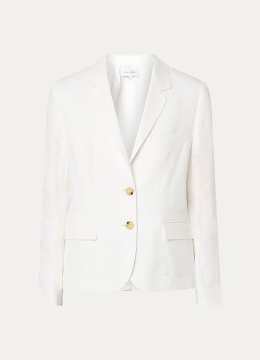 Gerard Darel Terya blazer van linnen met klepzakken - voorkant 2 wit