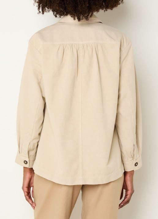 Gerard Darel Tinaja jack in linnenblend met opgestikte zakken - achterkant zand