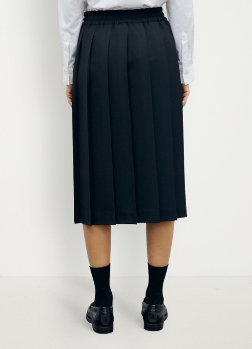 Gerard Darel Tosca midi rok met trekkoord en plooien - achterkant zwart