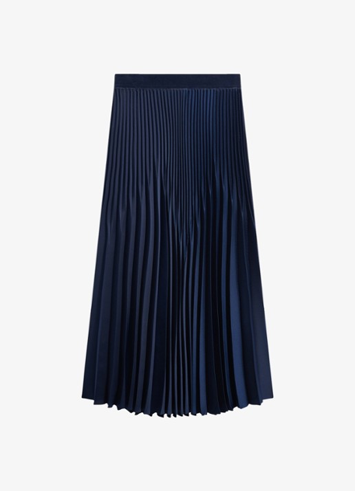 Gerard Darel Trixie midi rok met plooien - voorkant 3 blauw