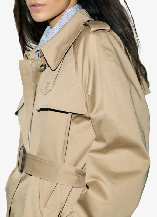 Gerard Darel Vania trenchcoat met ceintuur - detail 3 beige