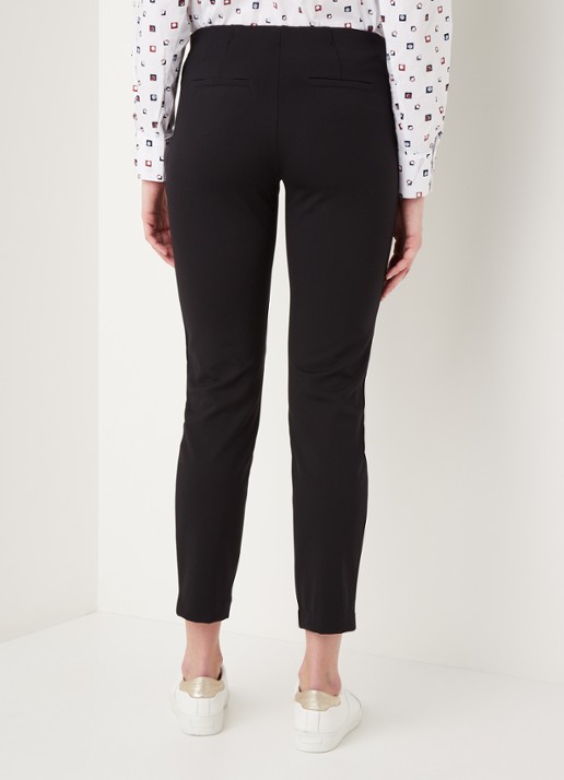 Gerry Weber Roxane mid waist slim fit cropped pantalon met stretch - achterkant zwart