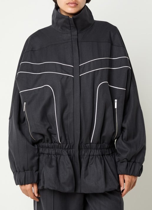 Gestuz Alezia oversized windjack met peplum en ritszakken