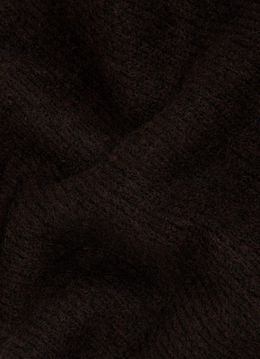 Gestuz Alpha sjaal met capuchon 300 x 25 cm - detail antraciet