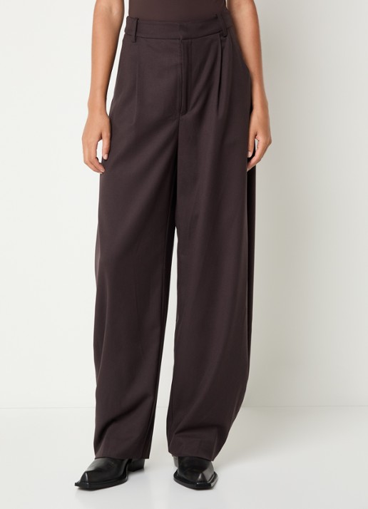 Gestuz Callia high waist wide fit pantalon met steekzakken