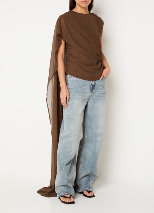 Gestuz Gzdarly Blouse - voorkant 3 hazelnootbruin