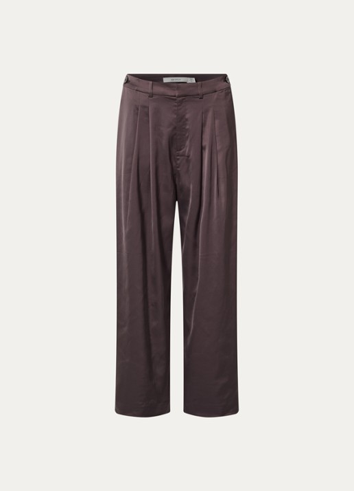 Gestuz GZelva high waist wide fit pantalon van satijn
