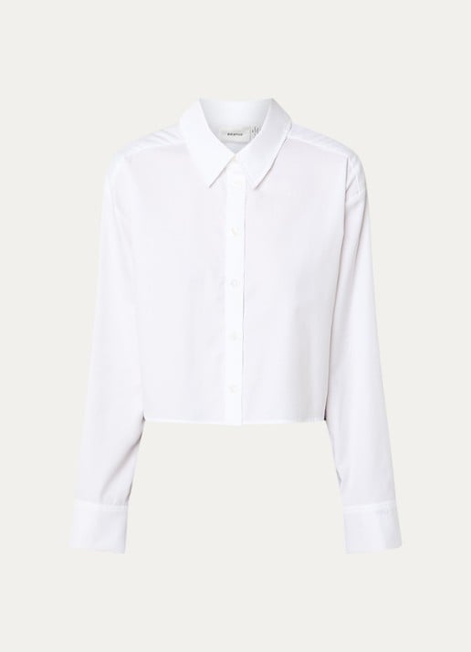 Gestuz GZyork cropped blouse - voorkant wit