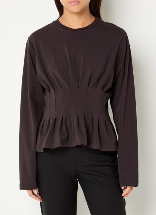 Gestuz Inez longsleeve met plissé