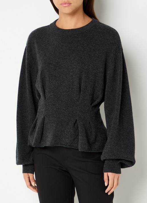 Gestuz Manzi pullover van wol met peplum