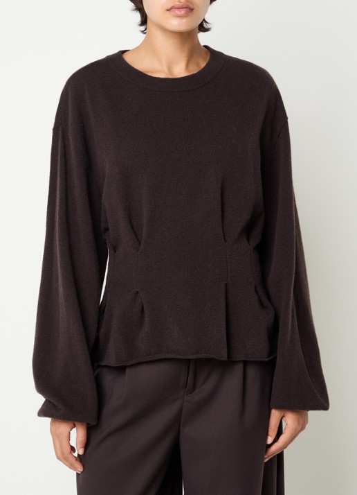 Gestuz Manzi pullover van wol met peplum