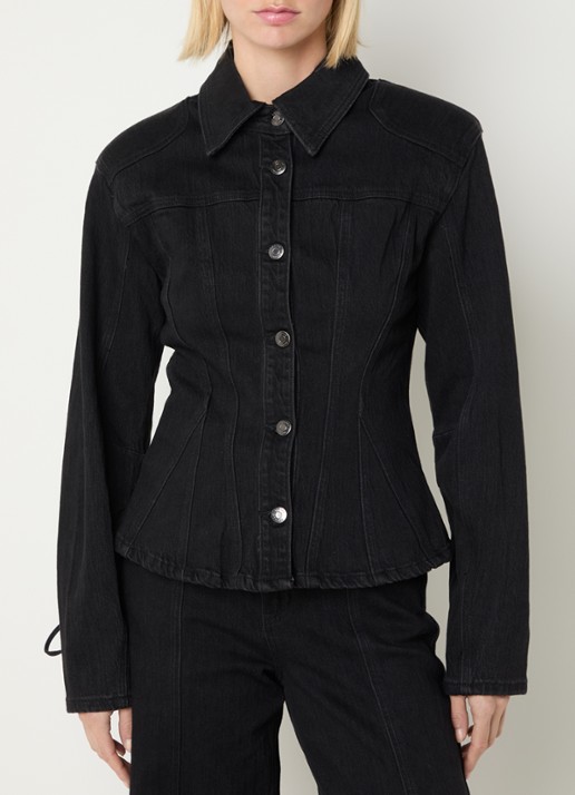 Gestuz Nanetta blouse van denim met kraag
