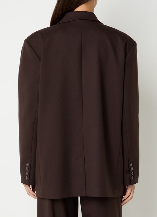Gestuz Paula blazer met klepzakken - achterkant 4 donkerbruin