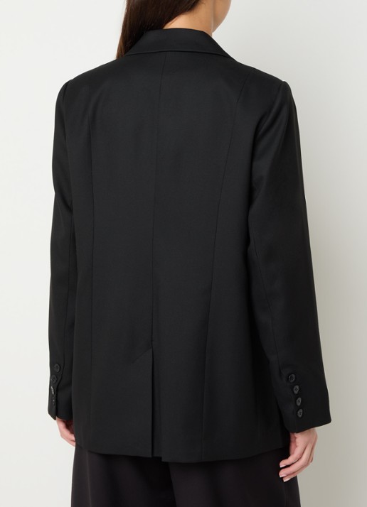 Gestuz Paula blazer met klepzakken - achterkant zwart