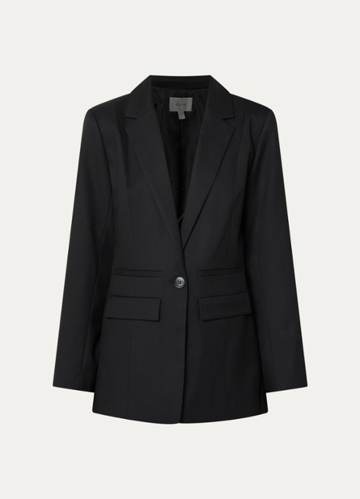 Gestuz Paula blazer met klepzakken - voorkant 2 zwart