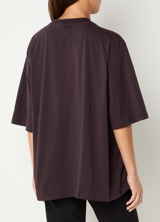 Gestuz T-shirt met ronde hals - achterkant 4 aubergine