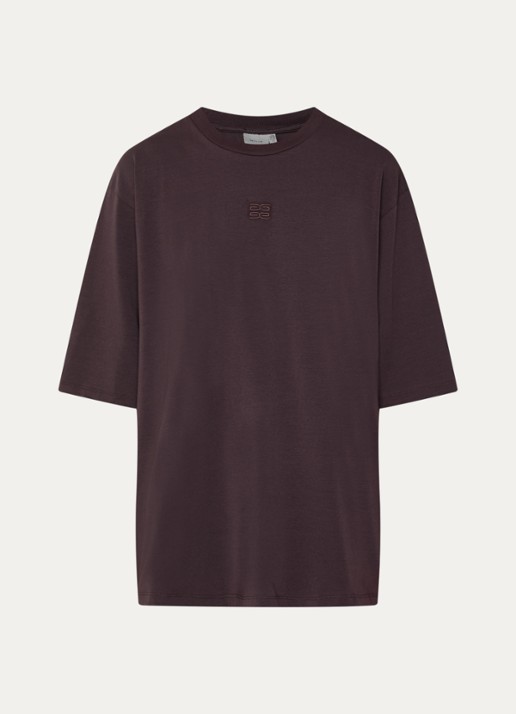 Gestuz T-shirt met ronde hals - voorkant aubergine