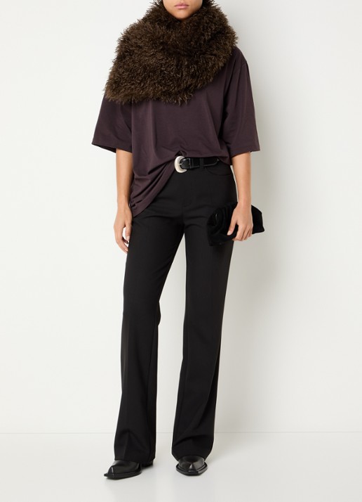 Gestuz T-shirt met ronde hals - voorkant 2 aubergine