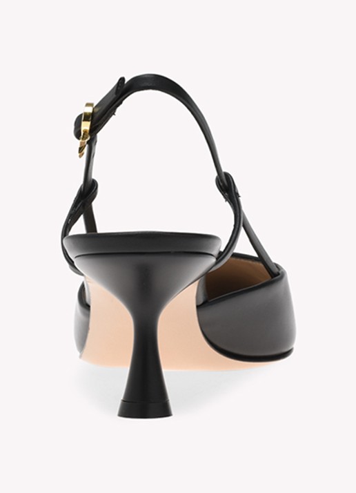 Gianvito Rossi Ascent slingback van kalfsleer                 - detail 4 zwart