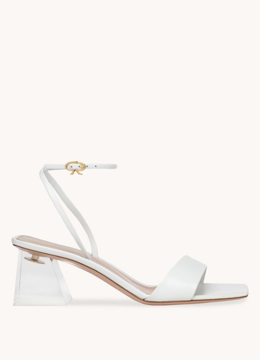Gianvito Rossi Cosmic sandalette van leer - voorkant 3 wit