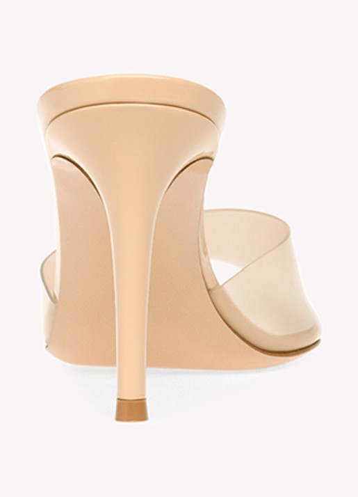 Gianvito Rossi Elle 85 muiltje  - detail 2 donkerbeige