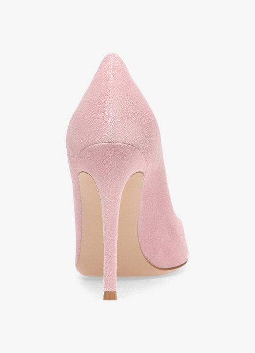 Gianvito Rossi Gianvito 105 pump van suède - achterkant 3 roze