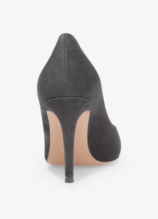 Gianvito Rossi Gianvito 85 pump van suède - achterkant 3 grijs