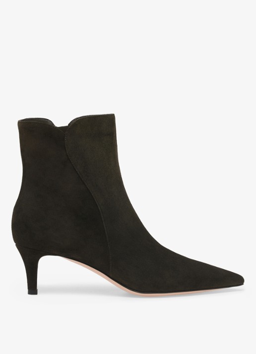 Gianvito Rossi Levy 55 enkellaarsje van suède