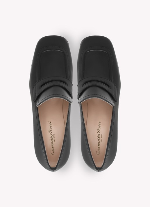 Gianvito Rossi Rouen pump van kalfsleer - achterkant 4 zwart