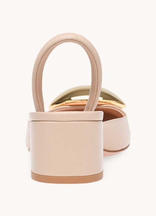 Gianvito Rossi Sphera 45 slingback van lamsleer - detail 2 creme