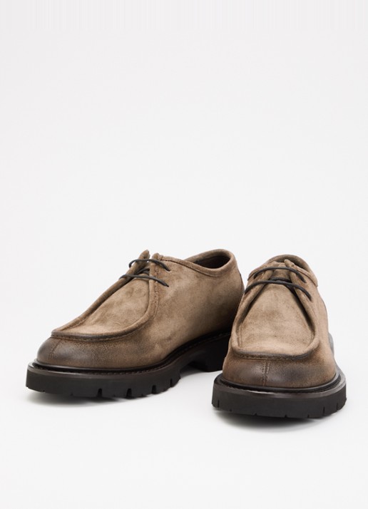 Giorgio Casual veterschoen van suède - detail 2 taupe