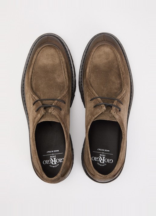 Giorgio Casual veterschoen van suède - detail 3 taupe