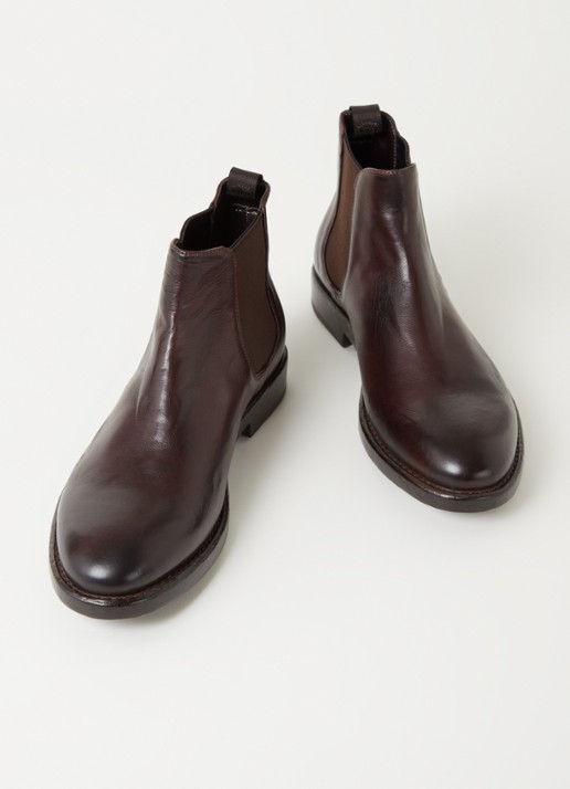 Giorgio Chelsea boot van leer - detail 3 donkerbruin