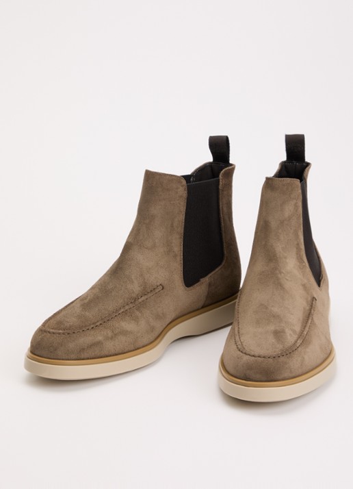 Giorgio Chelsea boot van suède - detail taupe