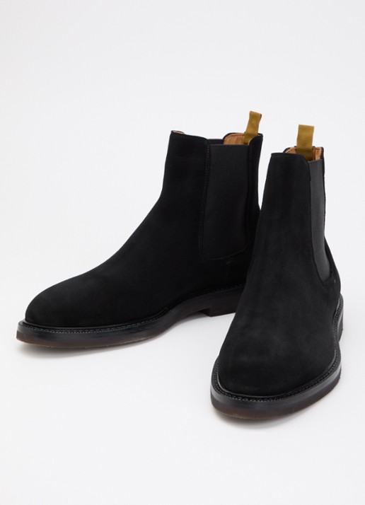 Giorgio Chelsea boot van suède - detail zwart