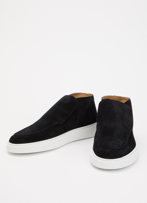 Giorgio Clean Cup slip-on van suède - detail 3 zwart