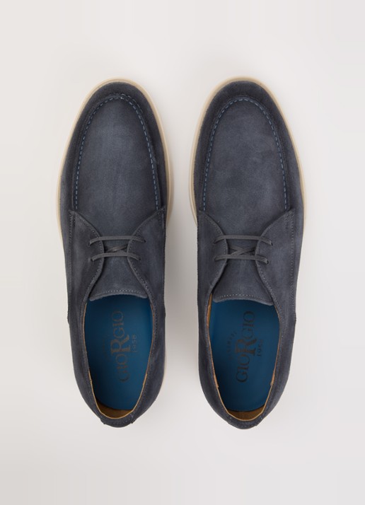 Giorgio Derby veterschoen van suède - detail 4 indigo