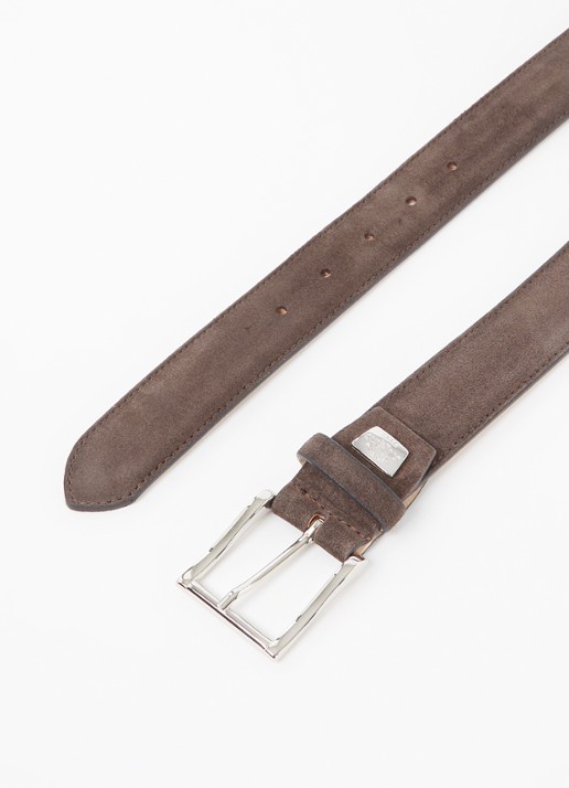 Giorgio Lightboy riem van suède  - detail 2 donkerbruin
