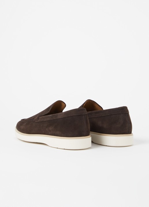 Giorgio Loafer van suéde  - achterkant 5 donkerbruin