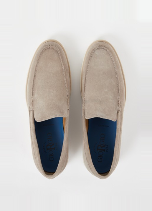 Giorgio Loafer van suéde - detail 8 zand