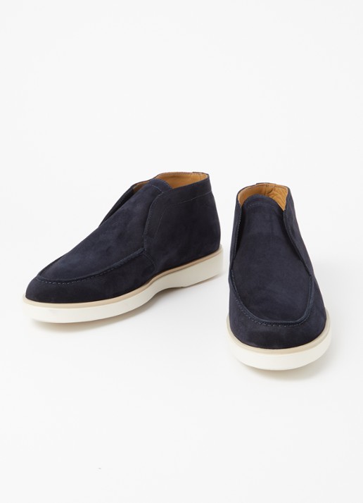 Giorgio Slip-on van suède - detail donkerblauw