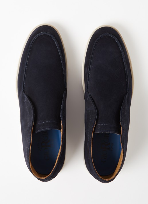 Giorgio Slip-on van suéde  - detail 2 donkerblauw